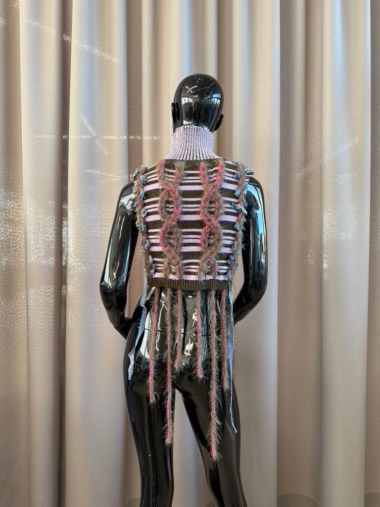 Braided stripey top