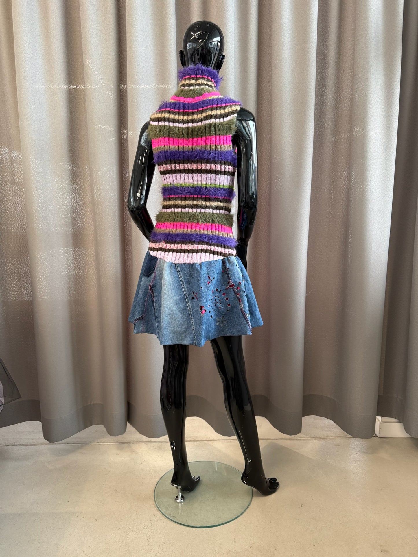 Anna`s crazy stripey jeans dress