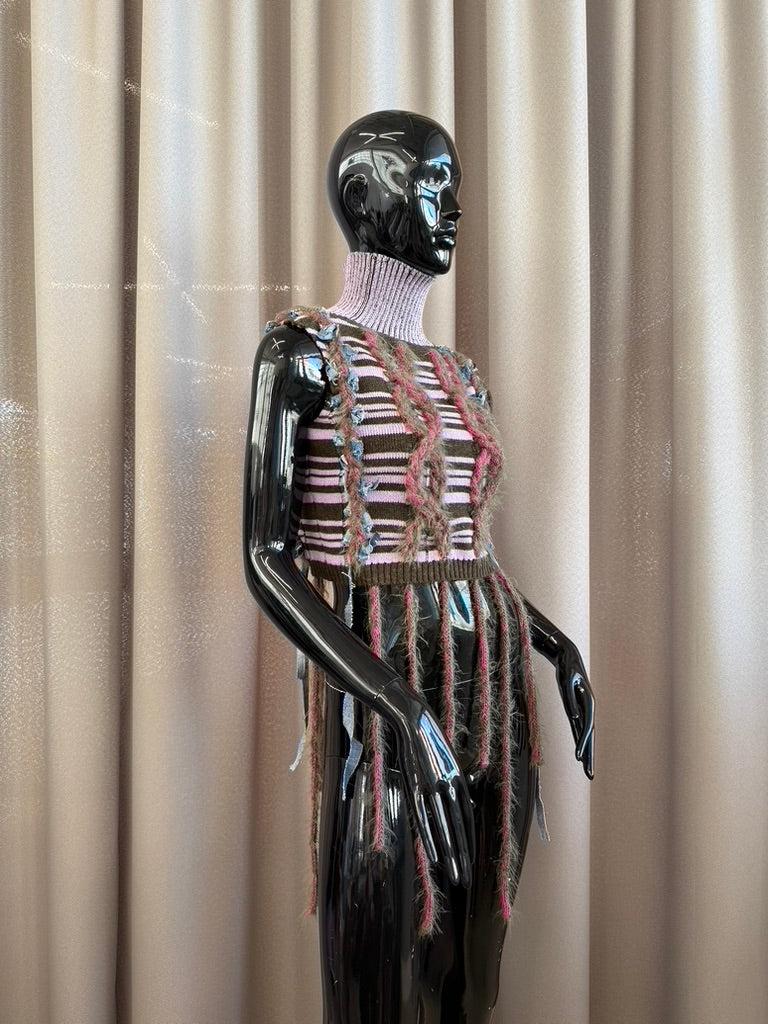 Braided stripey top