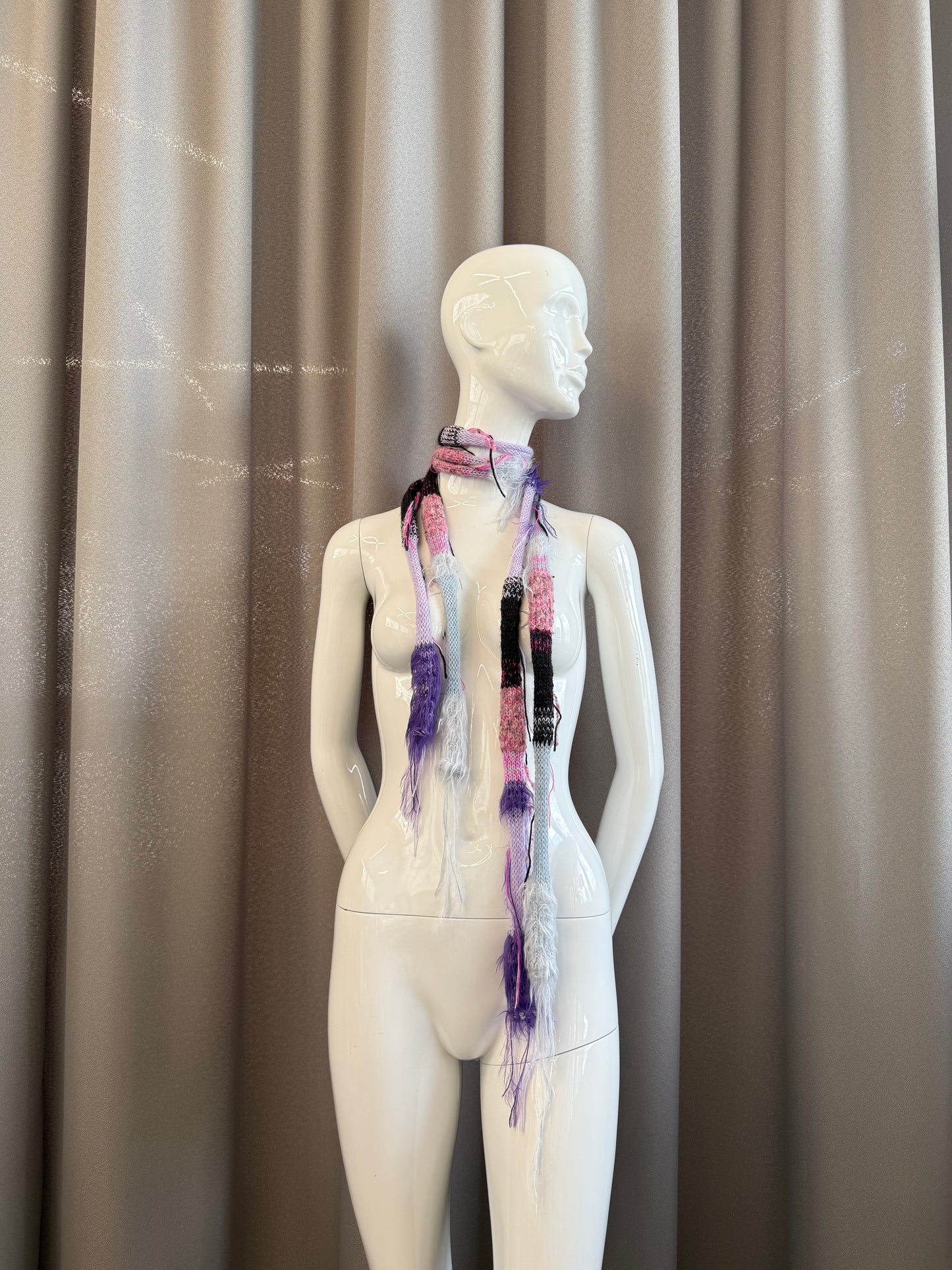 Super skinny scarf light blue