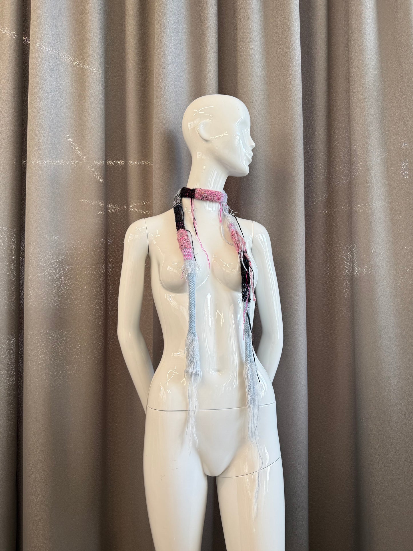 Super skinny scarf light blue