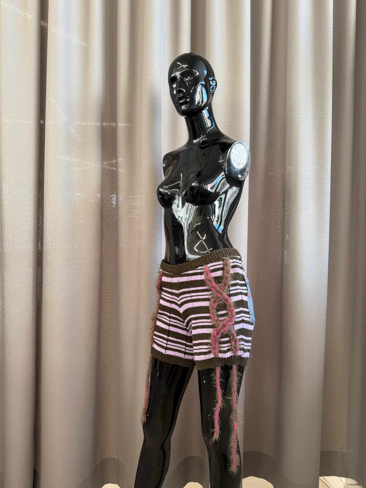 Braided stripey pants
