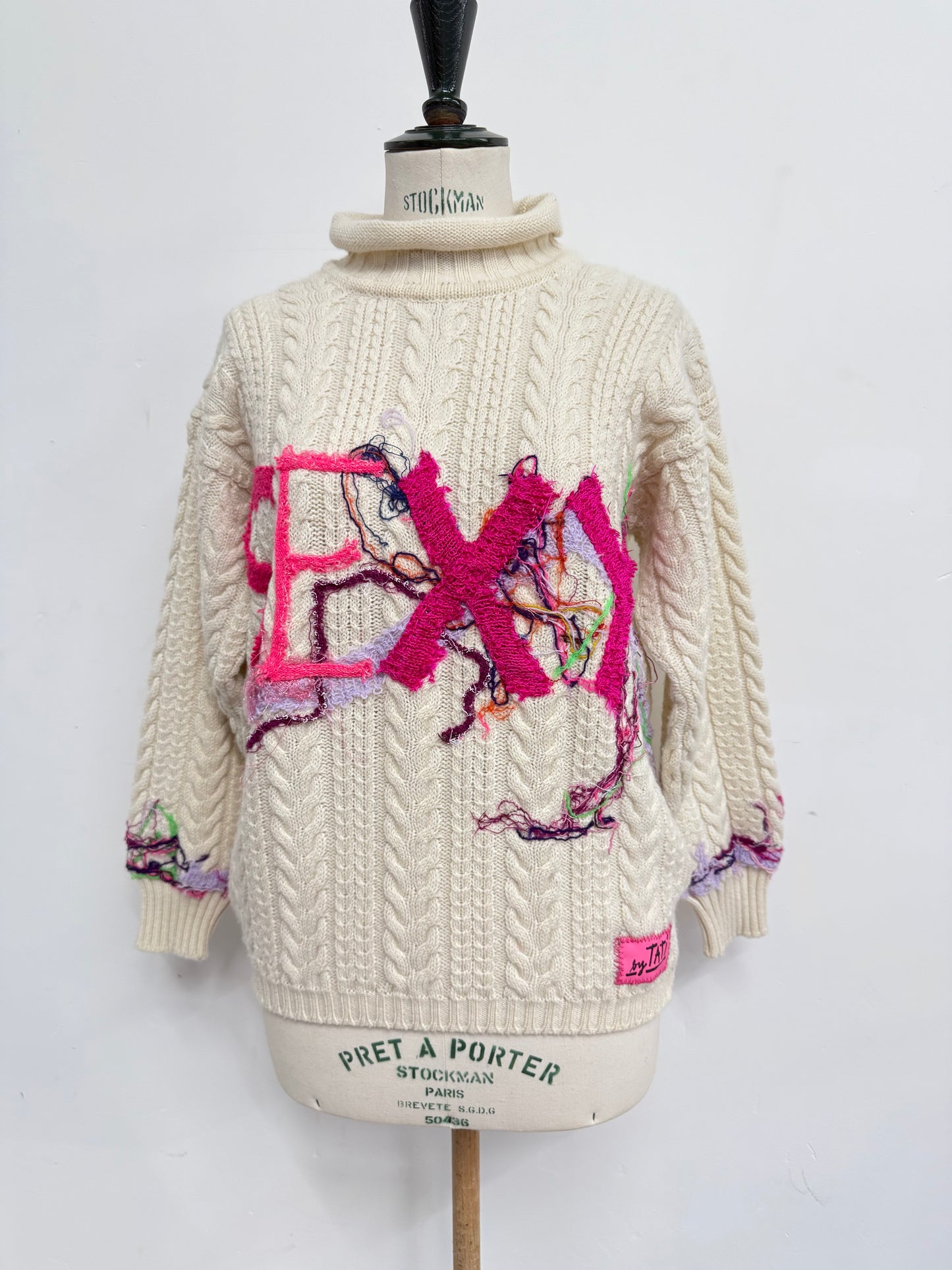 "Sexy Cable" up-cycled jumper #1