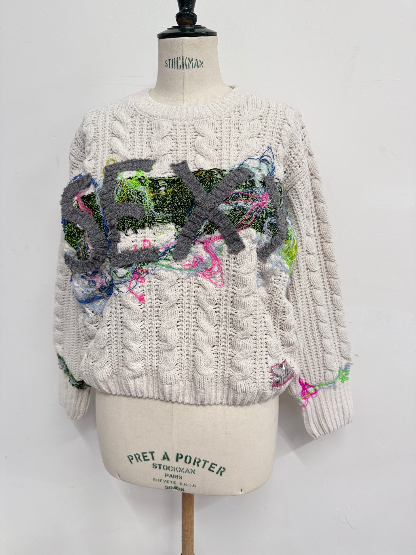 "Sexy Cable" up-cycled jumper #2