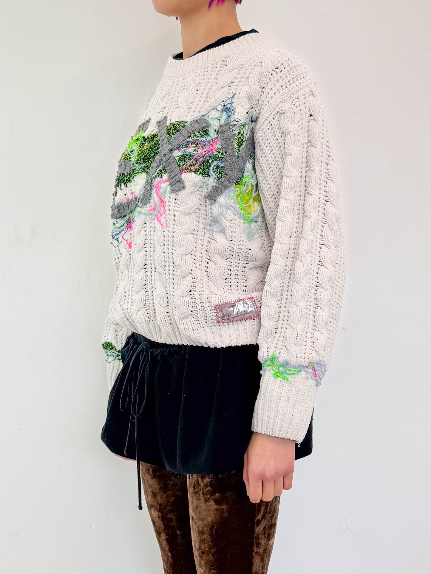 "Sexy Cable" up-cycled jumper #2