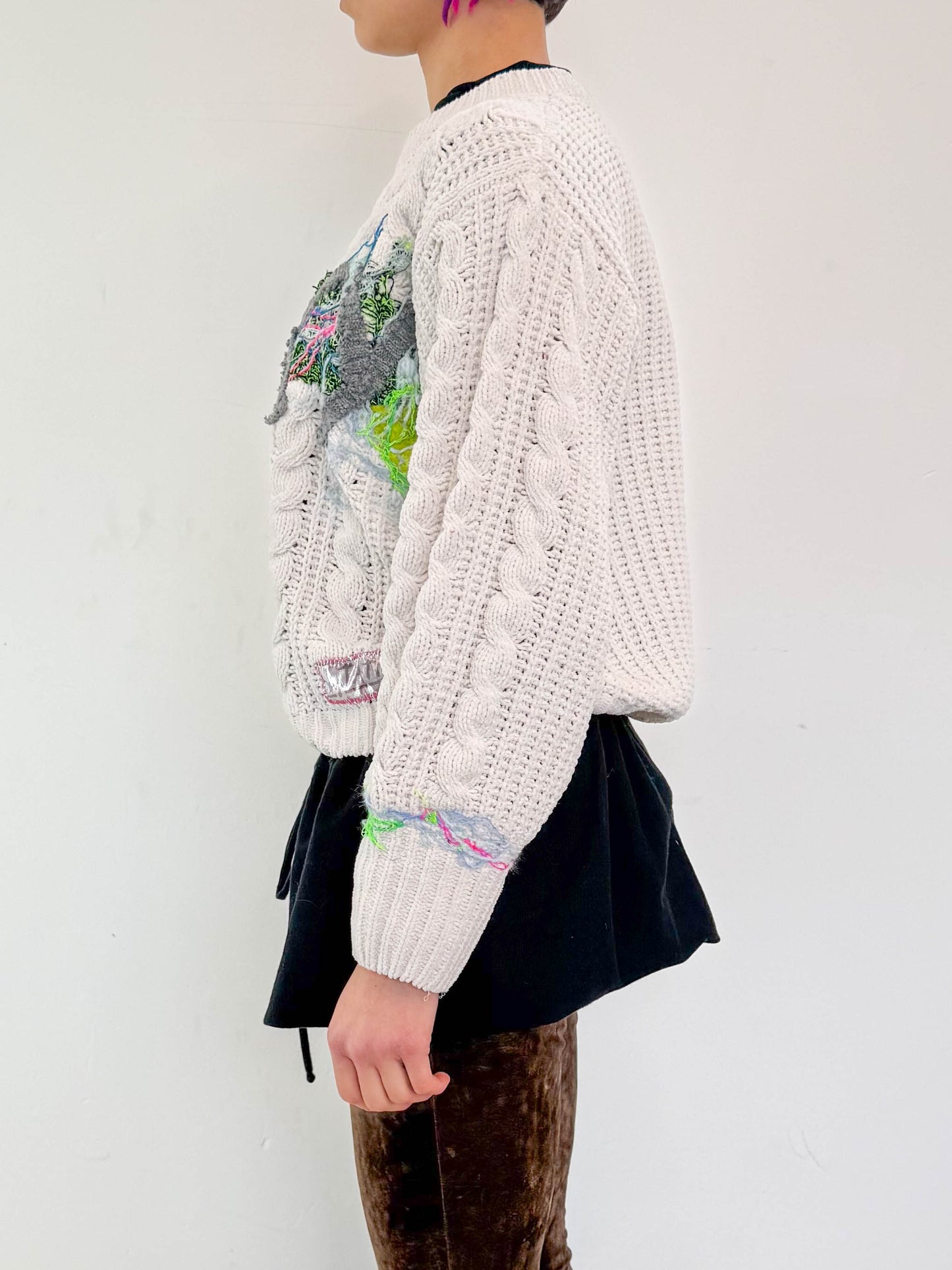 "Sexy Cable" up-cycled jumper #2