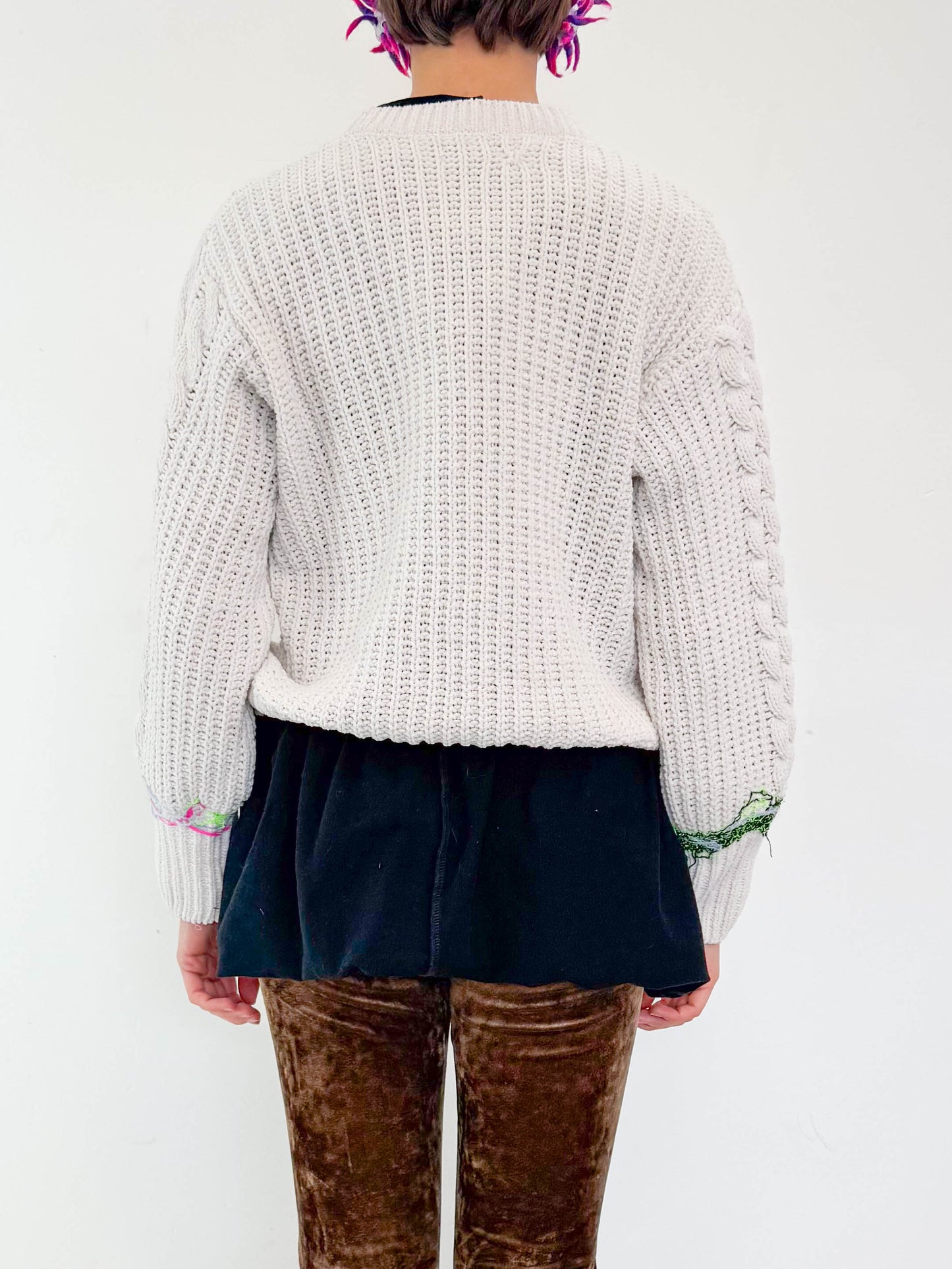 "Sexy Cable" up-cycled jumper #2