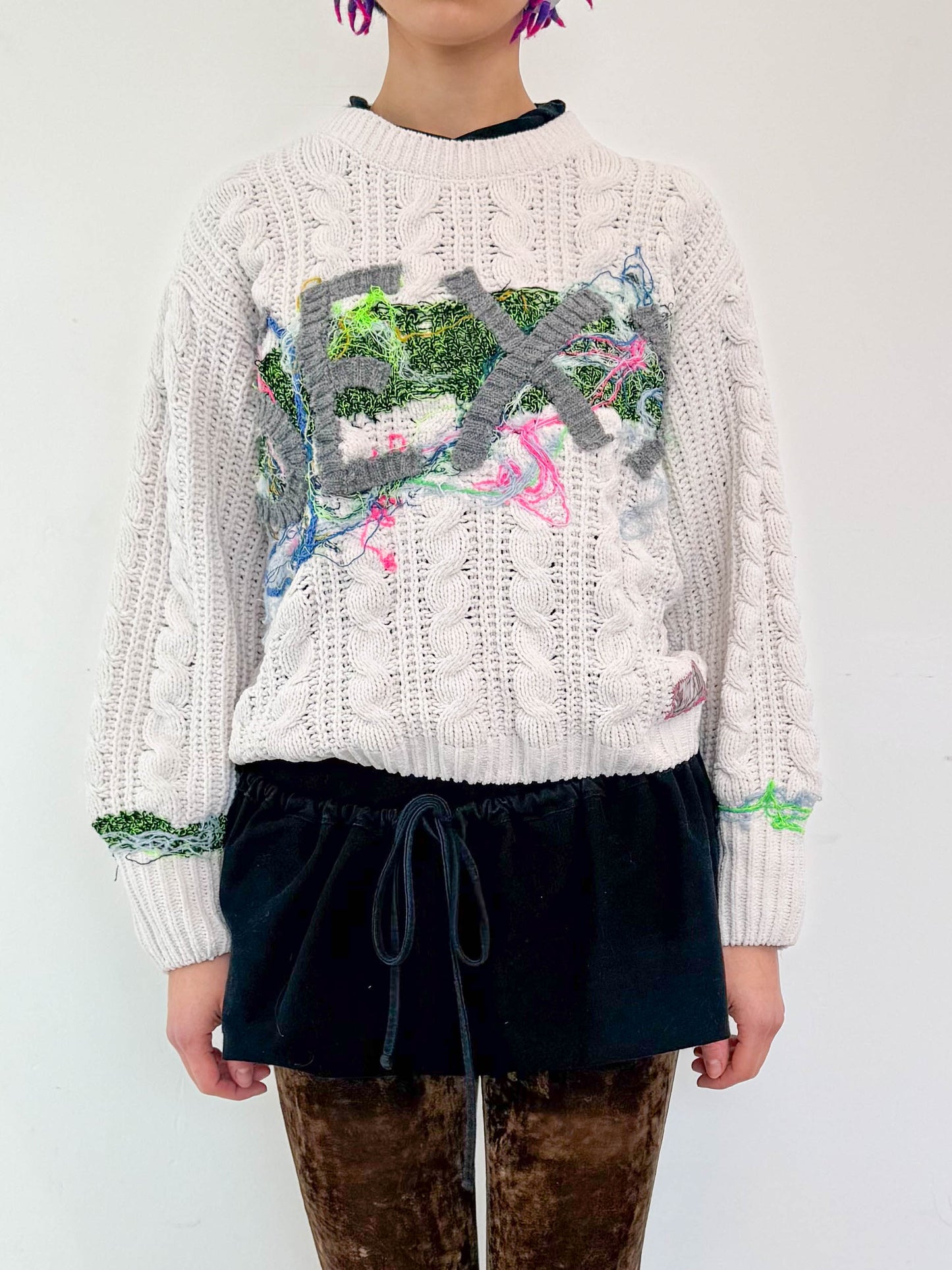 "Sexy Cable" up-cycled jumper #2