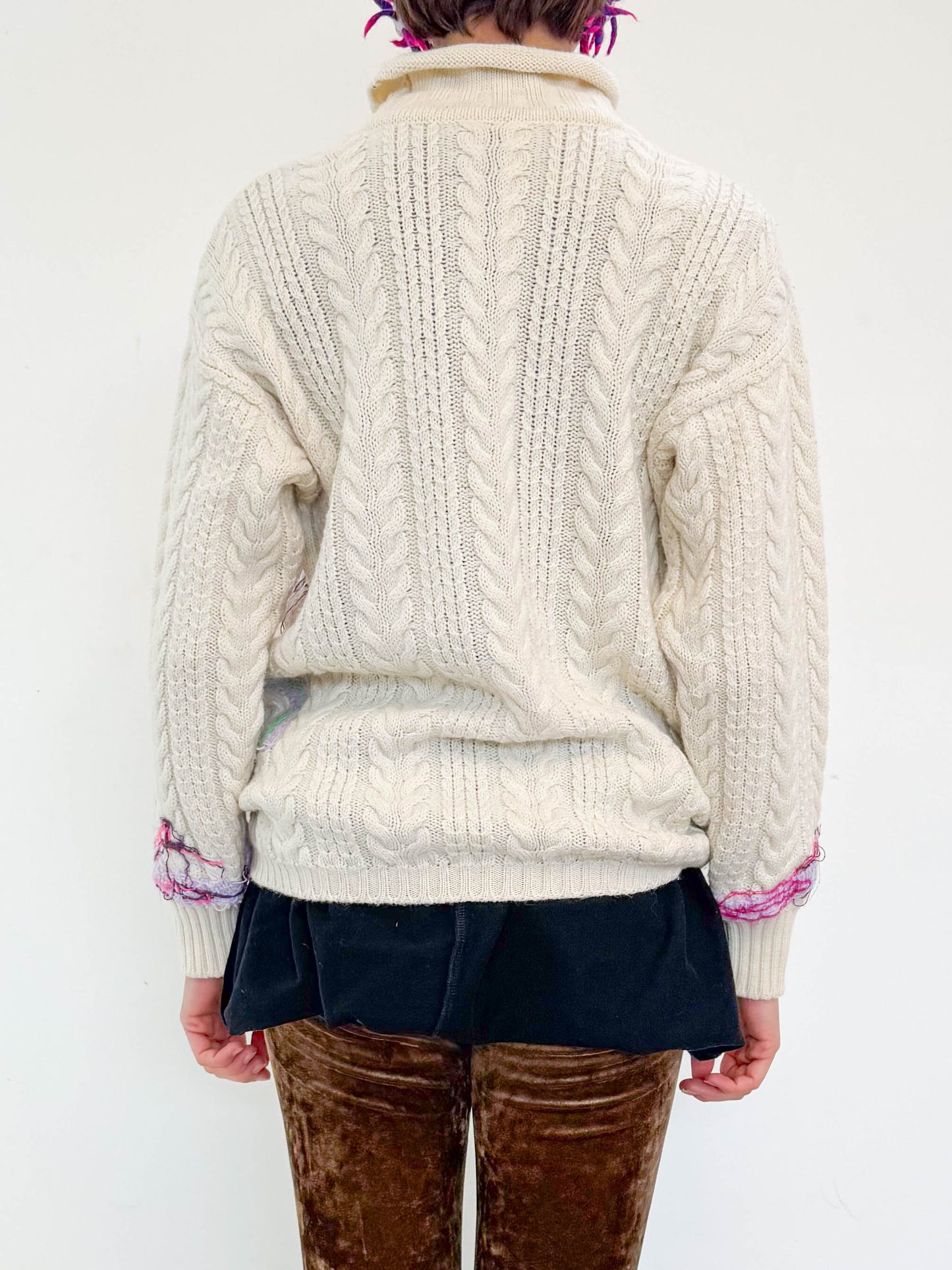 "Sexy Cable" up-cycled jumper #1