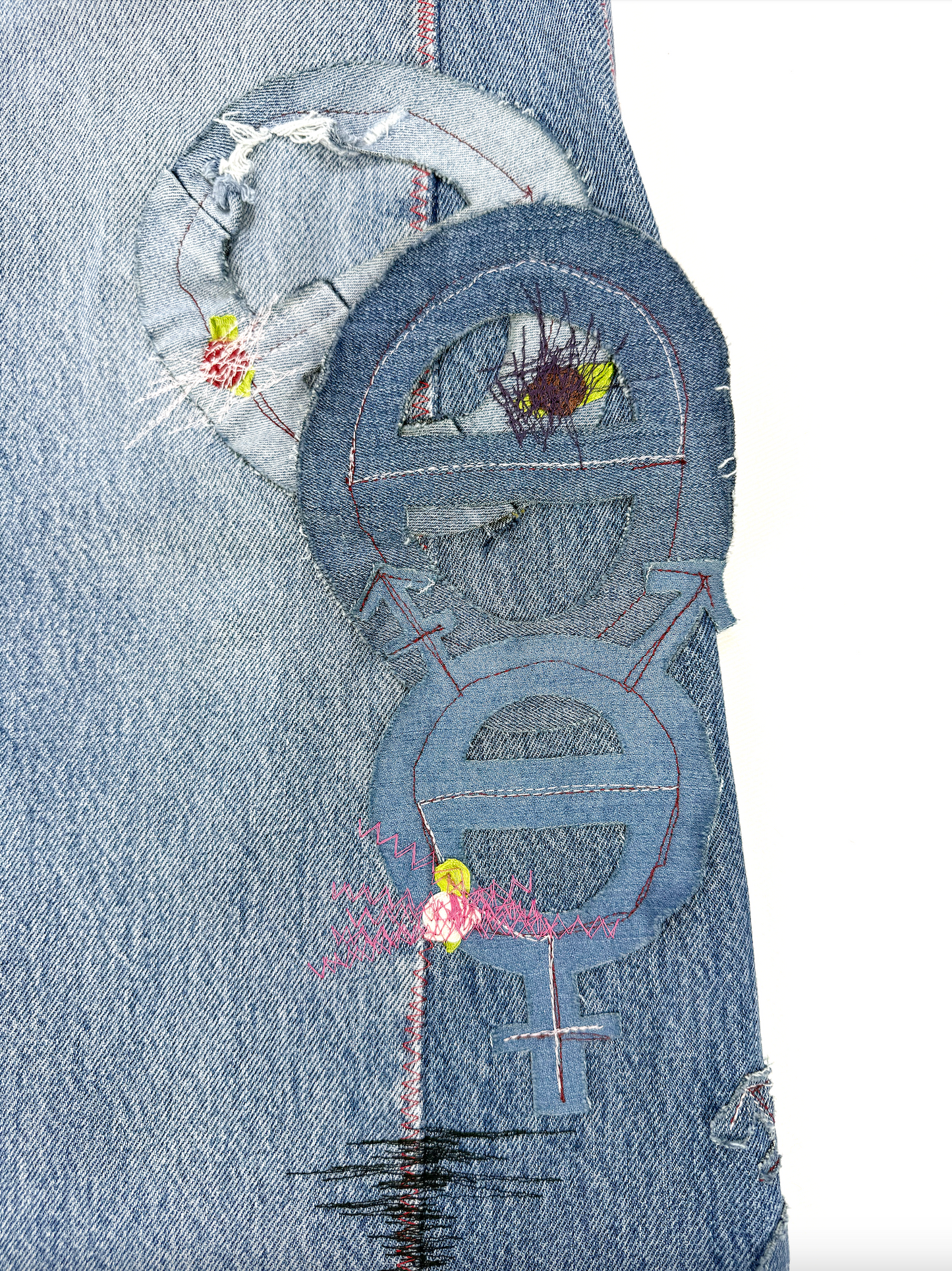 Love Patched Jeans Heart