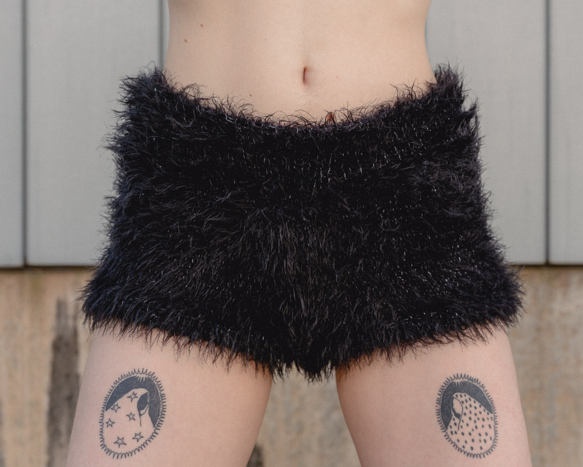 Hairy panty black