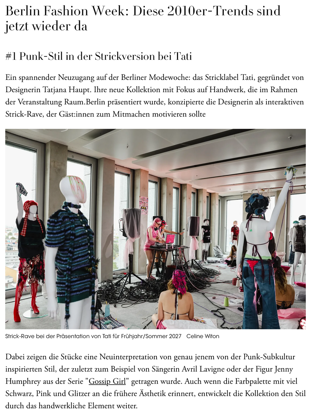 VOGUE Germany Berlin Fashion Week SS26/27