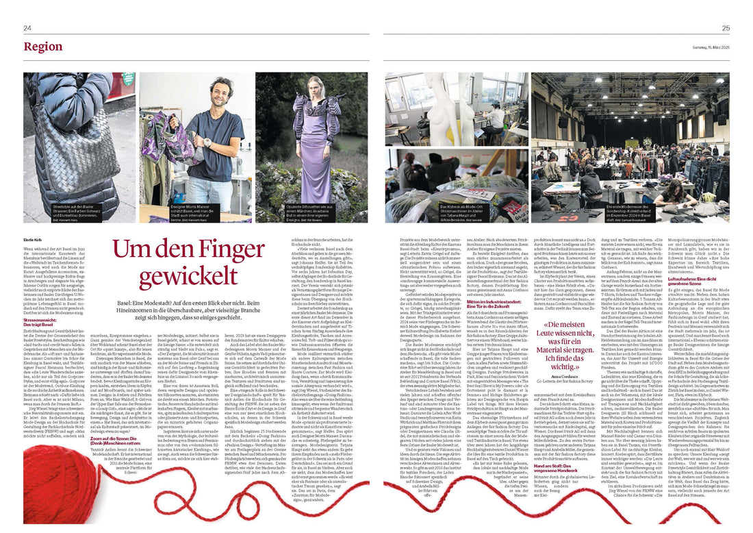 Basler Zeitung - Um den Finger gewickelt  März 25
