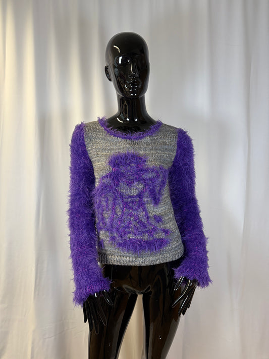 Peeing trans princess jumper grey/purple