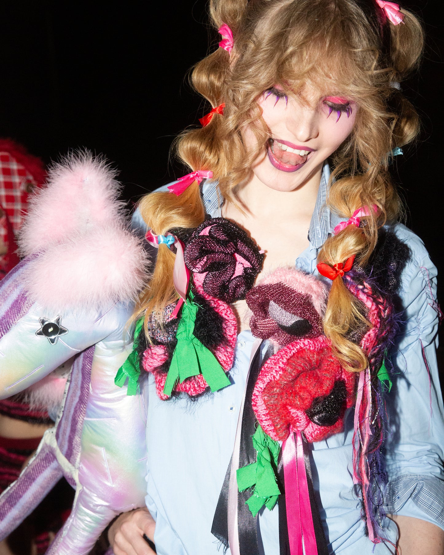 Ruffeled bouquet shirt