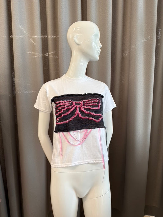 Knit T-Shirt "Bow"