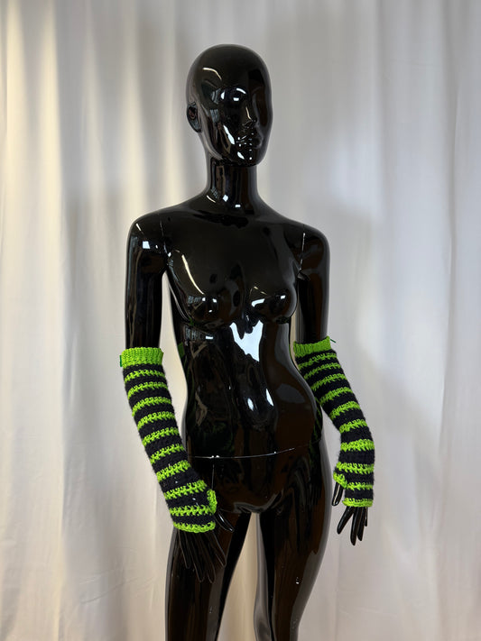 Mittens green/black