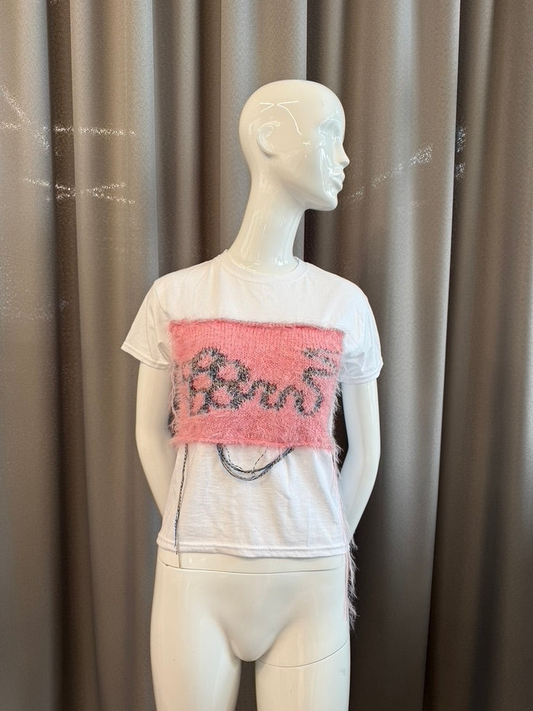 Knit T-Shirt "Flower"