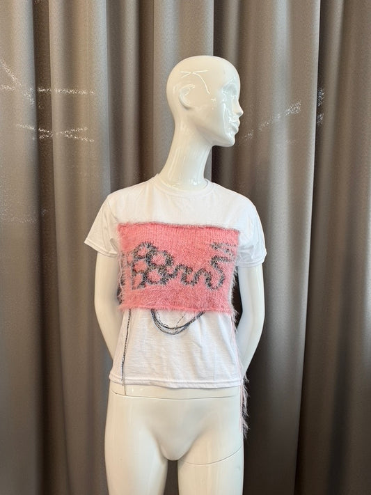 Knit T-Shirt "Flower"