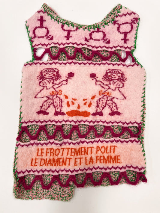 "Peeing girls" up-cycled vest