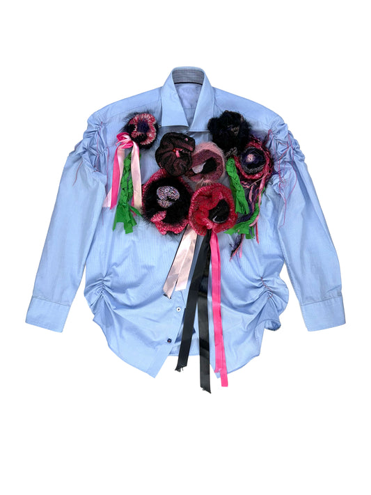 Ruffeled bouquet shirt