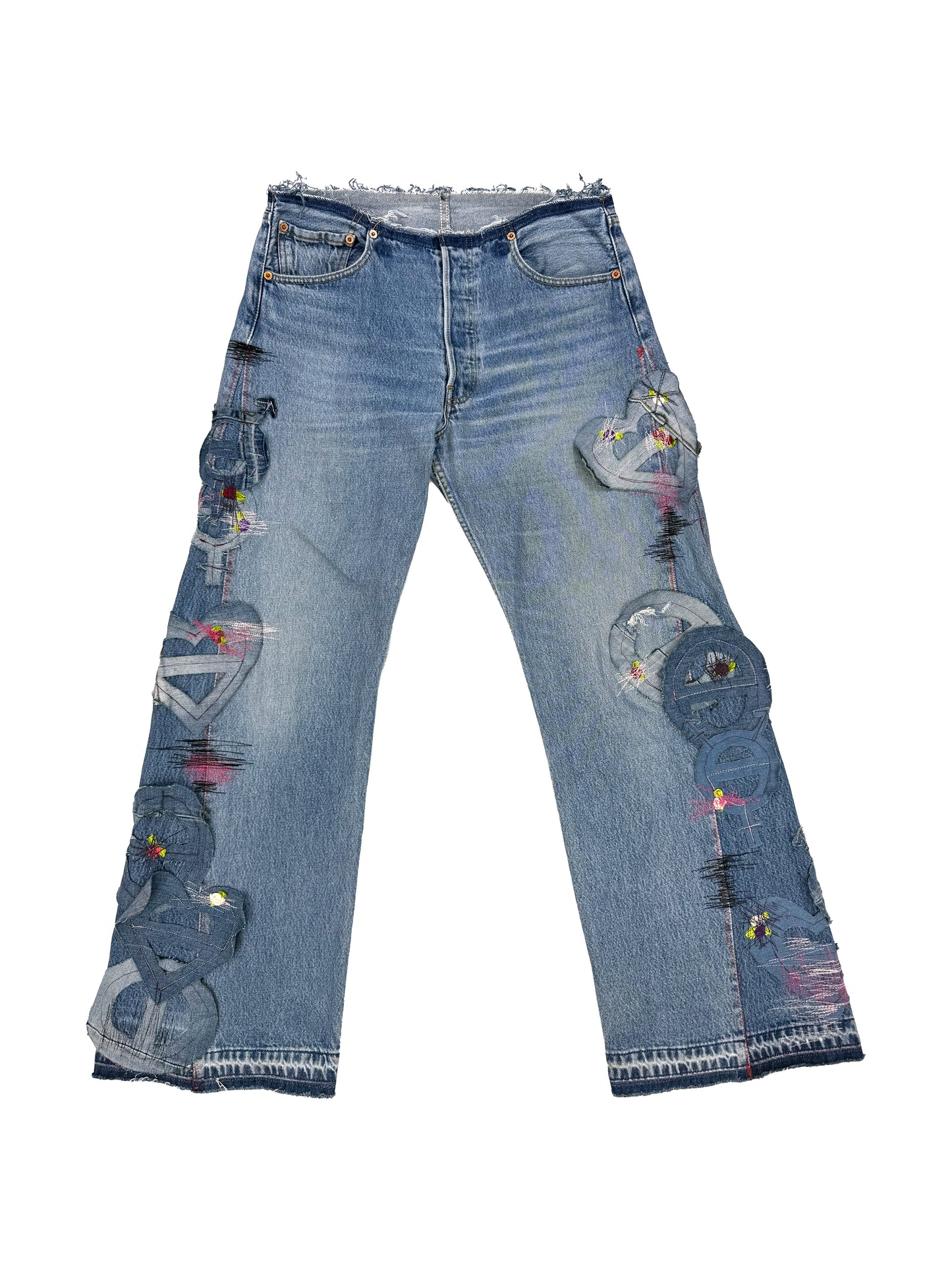 Love Patched Jeans Heart