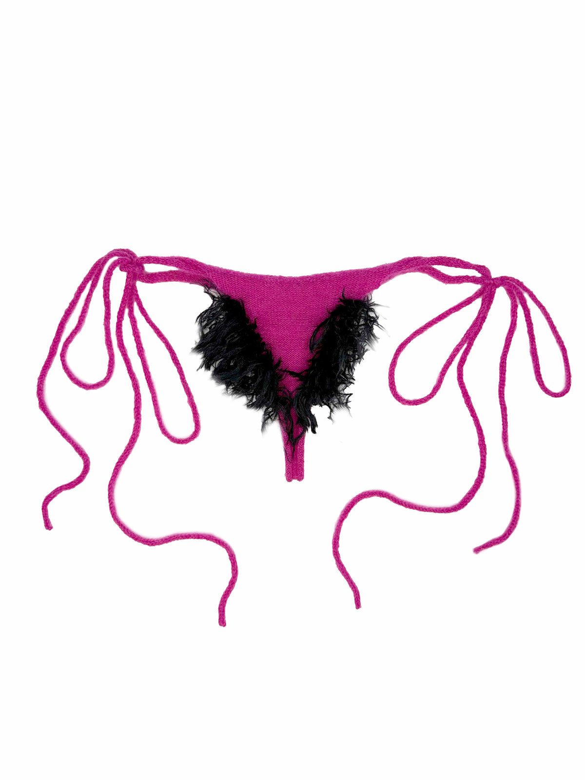 Hairy tanga pink