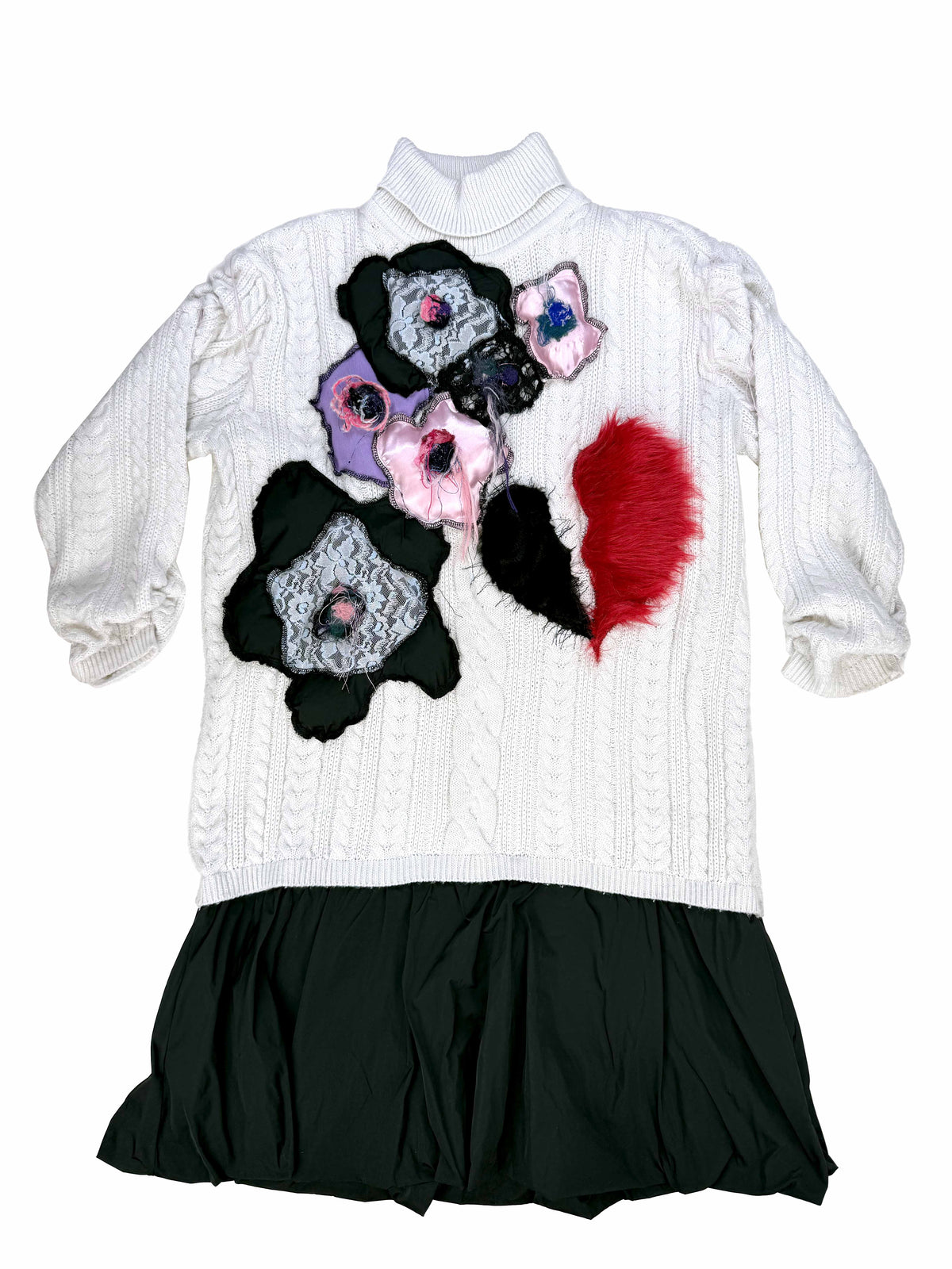 Broken heart patched dress